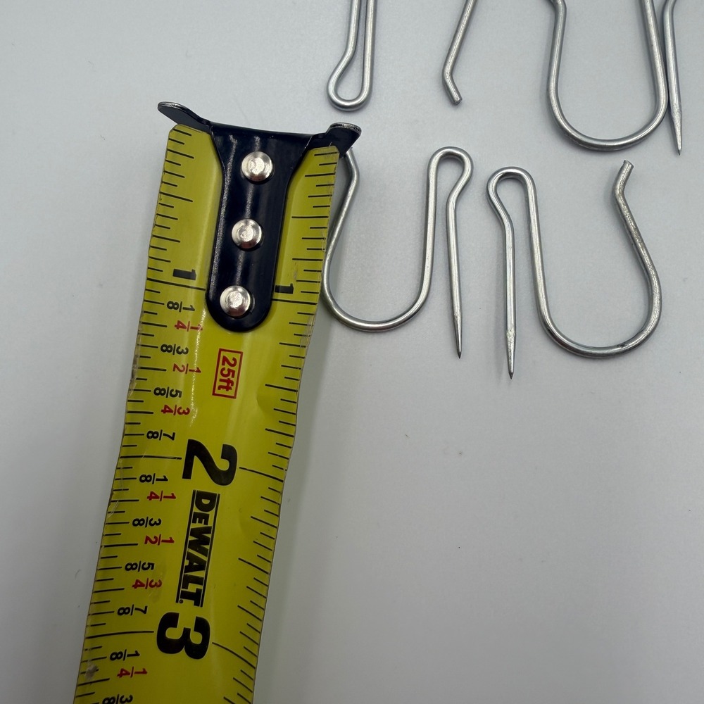 Unbranded Drapery Pin Hooks Silver Metal 1.25 Inch Heavy Duty Pleat Curtain 30pc